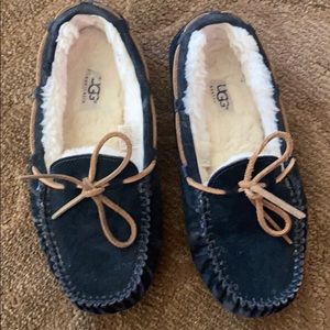 Black UGG moccasins